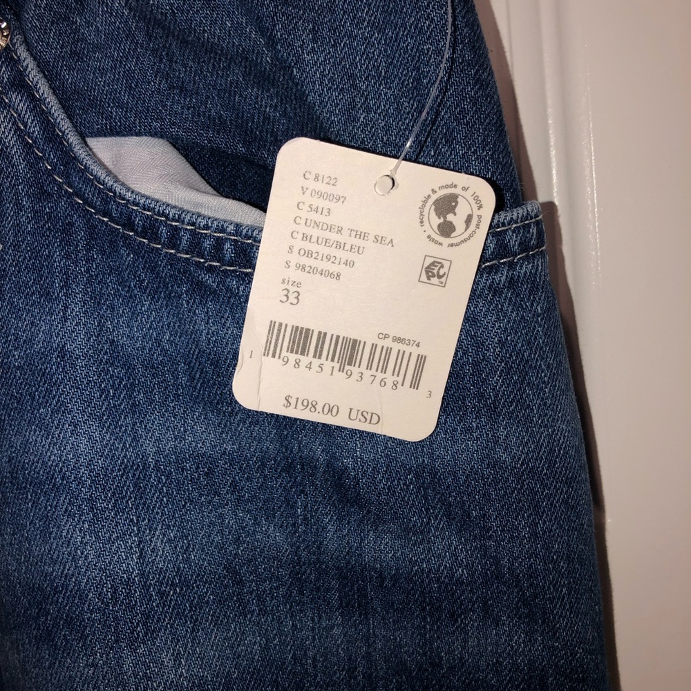 We The Free by Free People Westward Embroidered Barrel Under The Sea Jeans sz 33 - Picture 7 of 10